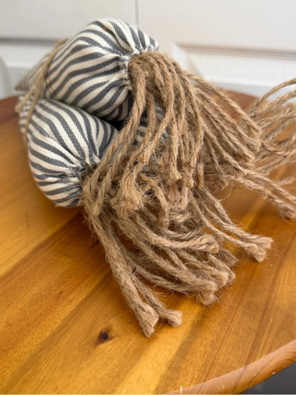 Gray white striped bundle of carrots‎ decor